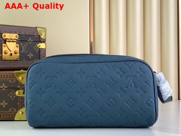 Louis Vuitton Dopp Kit in Blue Taurillon Monogram Leather Replica