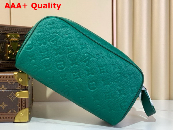 Louis Vuitton Dopp Kit in Borneo Green Taurillon Monogram Embossed Cowhide Leather M12863 Replica