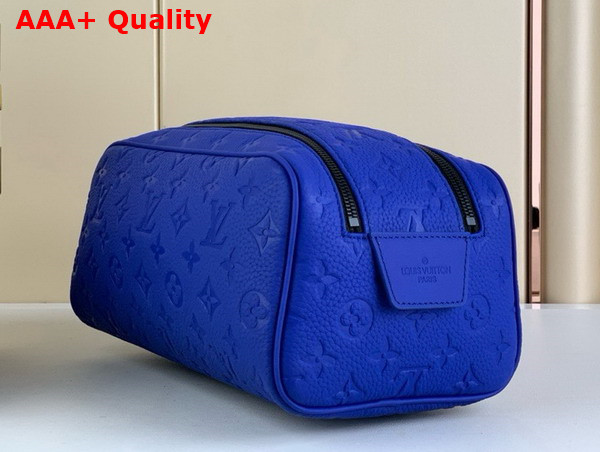 Louis Vuitton Dopp Kit in Electric Blue Taurillon Monogram Leather Replica