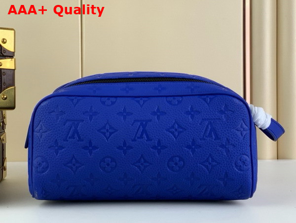 Louis Vuitton Dopp Kit in Electric Blue Taurillon Monogram Leather Replica
