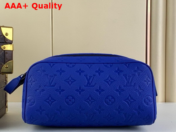 Louis Vuitton Dopp Kit in Electric Blue Taurillon Monogram Leather Replica