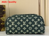 Louis Vuitton Dopp Kit in Forest Green Monogram Shadow Calf Leather M27180 Replica