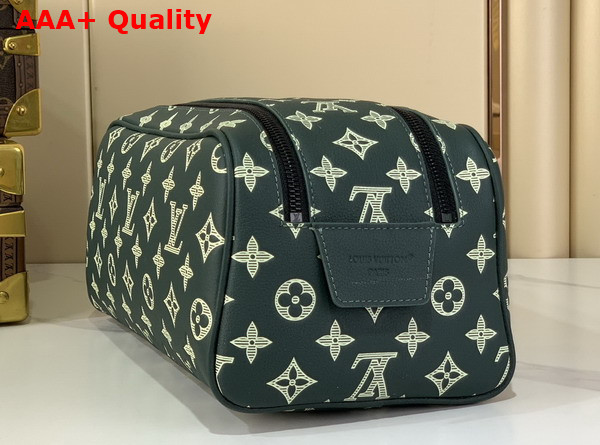 Louis Vuitton Dopp Kit in Forest Green Monogram Shadow Calf Leather M27180 Replica