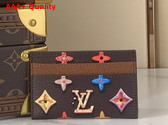 Louis Vuitton Double Card Holder in Chocolate Monogram Donuts Coated Canvas M28284 Replica