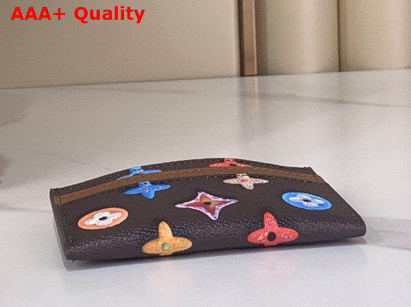 Louis Vuitton Double Card Holder in Chocolate Monogram Donuts Coated Canvas M28284 Replica