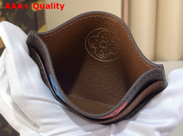 Louis Vuitton Double Card Holder in Chocolate Monogram Donuts Coated Canvas M28284 Replica