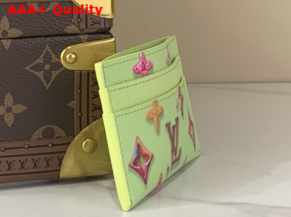 Louis Vuitton Double Card Holder in Pistache Monogram Donuts Coated Canvas M28046 Replica