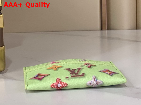 Louis Vuitton Double Card Holder in Pistache Monogram Donuts Coated Canvas M28046 Replica