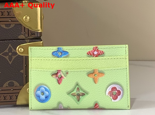 Louis Vuitton Double Card Holder in Pistache Monogram Donuts Coated Canvas M28046 Replica