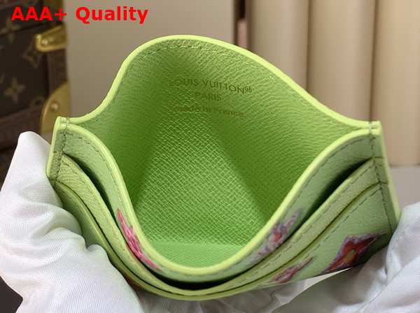 Louis Vuitton Double Card Holder in Pistache Monogram Donuts Coated Canvas M28046 Replica