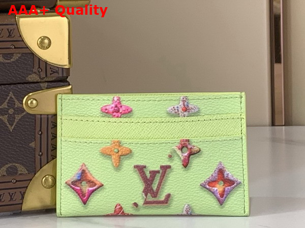 Louis Vuitton Double Card Holder in Pistache Monogram Donuts Coated Canvas M28046 Replica