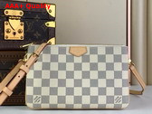 Louis Vuitton Double Zip Pochette in Damier Azur Canvas N60460 Replica