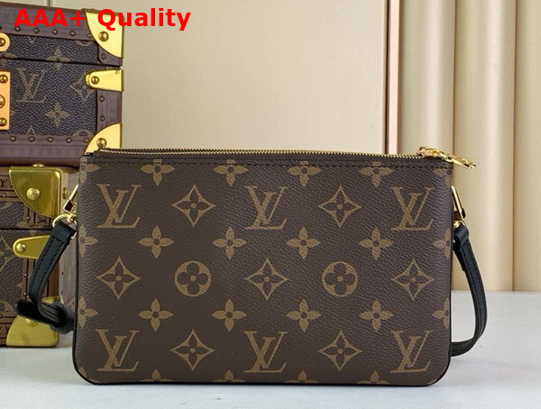 Louis Vuitton Double Zip Pochette in Monogram Giant Reverse and Monogram Coated Canvas M69203 Replica