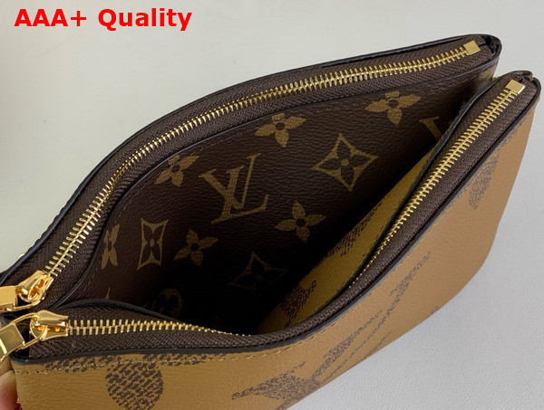 Louis Vuitton Double Zip Pochette in Monogram Giant Reverse and Monogram Coated Canvas M69203 Replica