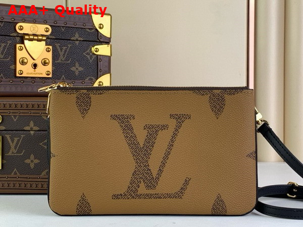 Louis Vuitton Double Zip Pochette in Monogram Giant Reverse and Monogram Coated Canvas M69203 Replica