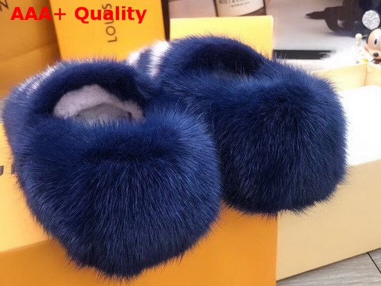 Louis Vuitton Dreamy Slippers Marine Mink Fur 1A4MD0 Replica
