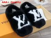 Louis Vuitton Dreamy Slippers Noir Mink Fur 1A4MCS Replica