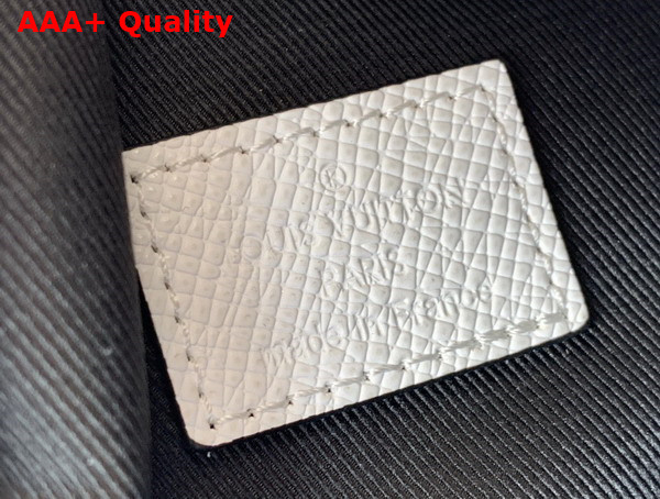 Louis Vuitton Duo Sling Bag in Optic White Monogram Coated Canvas and Taiga Cowhide Leather Replica