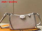 Louis Vuitton Easy Pouch On Strap Quartz White Epi Embossed Supple Grained Cowhide Leather M80479 Replica