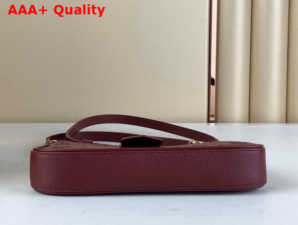 Louis Vuitton Easy Pouch On Strap in Burgundy Monogram Empreinte Leather Replica