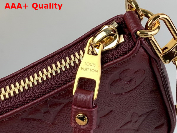 Louis Vuitton Easy Pouch On Strap in Burgundy Monogram Empreinte Leather Replica