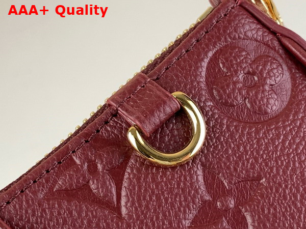 Louis Vuitton Easy Pouch On Strap in Burgundy Monogram Empreinte Leather Replica