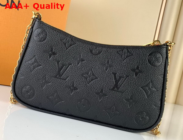 Louis Vuitton Eeasy Pouch On Strap Black Monogram Empreinte Leather M80349 Replica