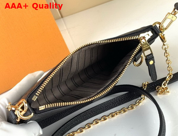 Louis Vuitton Eeasy Pouch On Strap Black Monogram Empreinte Leather M80349 Replica