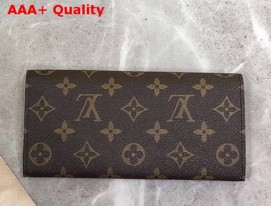 Louis Vuitton Emilie Wallet Monogram Canvas Decorative White and Red Blossoms M68331 Replica
