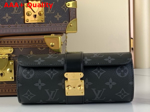 Louis Vuitton Etui Bijoux Jewelry Case in Monogram Eclipse Canvas Replica