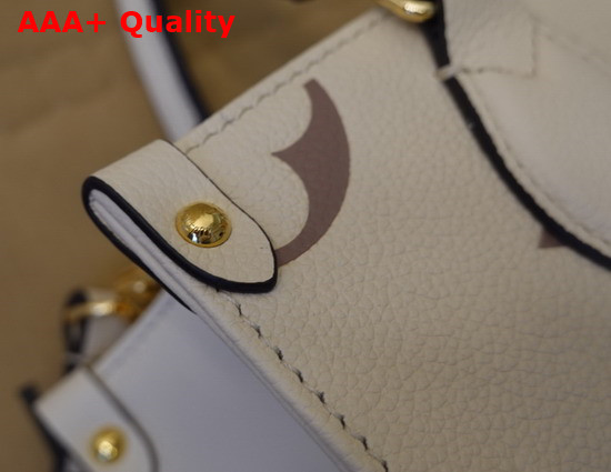 Louis Vuitton Exclusive Online Onthego PM Cream Bois de Rose Pink Bicolor Monogram Empreinte Leather M45654 Replica