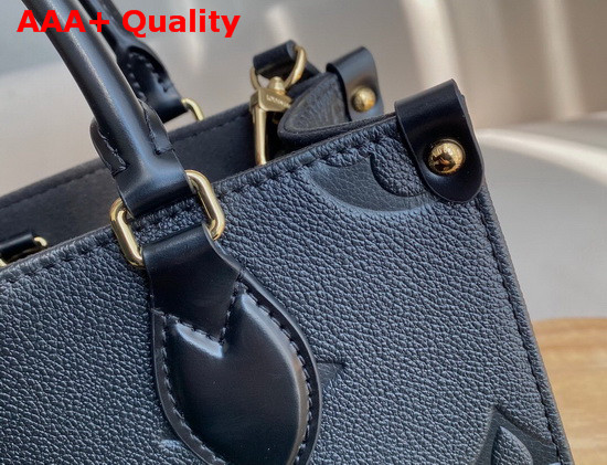 Louis Vuitton Exclusive Online Onthego PM Tote Black Monogram Empreinte Leather Replica