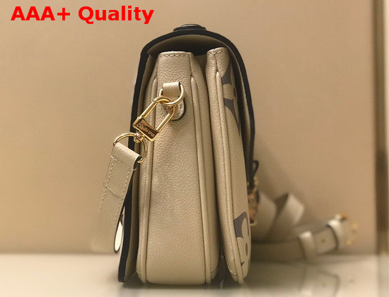 Louis Vuitton Exclusive Online Pochette Metis Bicolor Monogram Empreinte Leather Cream Bois de Rose Pink M45596 Replica