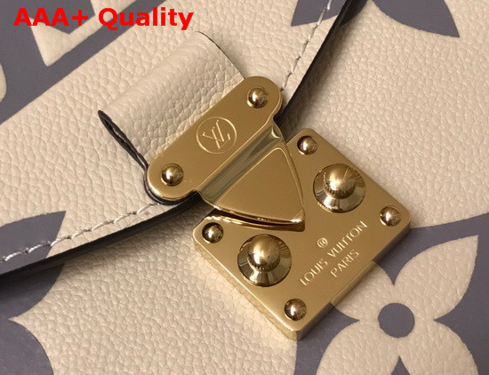 Louis Vuitton Exclusive Online Pochette Metis Bicolor Monogram Empreinte Leather Cream Bois de Rose Pink M45596 Replica