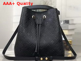 Louis Vuitton Exclusive Prelaunch Neonoe MM Black Monogram Empreinte Leather M45256 Replica
