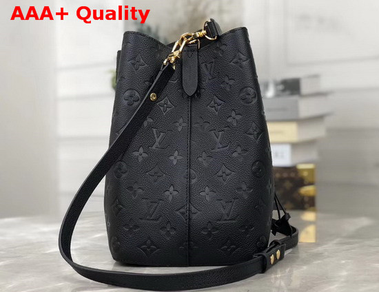 Louis Vuitton Exclusive Prelaunch Neonoe MM Black Monogram Empreinte Leather M45256 Replica