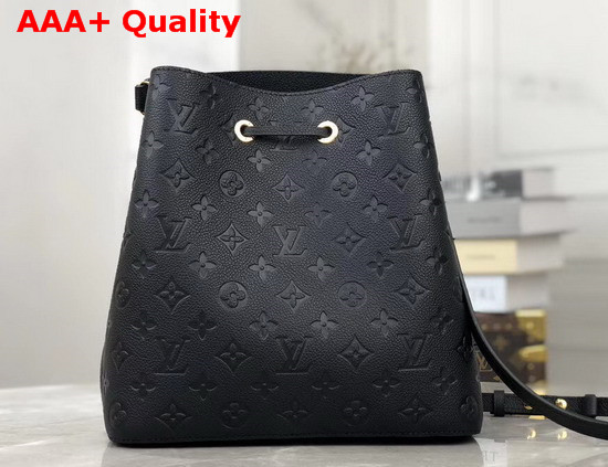 Louis Vuitton Exclusive Prelaunch Neonoe MM Black Monogram Empreinte Leather M45256 Replica