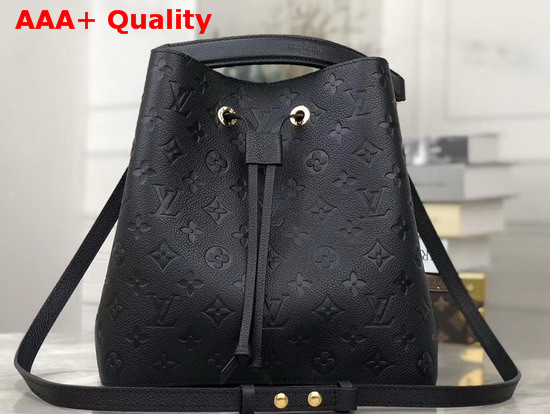 Louis Vuitton Exclusive Prelaunch Neonoe MM Black Monogram Empreinte Leather M45256 Replica