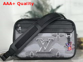 Louis Vuitton Expandable Messenger Gray Black Textile M55698 Replica