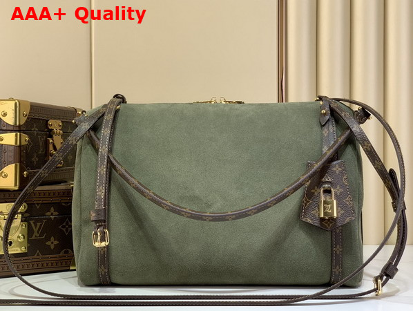Louis Vuitton Express MM Handbag in Khaki Suede Calfskin M29230 Replica
