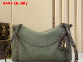 Louis Vuitton Express MM Handbag in Khaki Suede Calfskin M29230 Replica