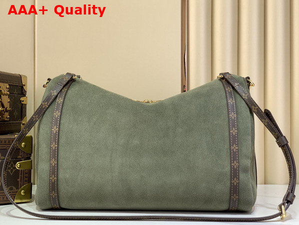 Louis Vuitton Express MM Handbag in Khaki Suede Calfskin M29230 Replica