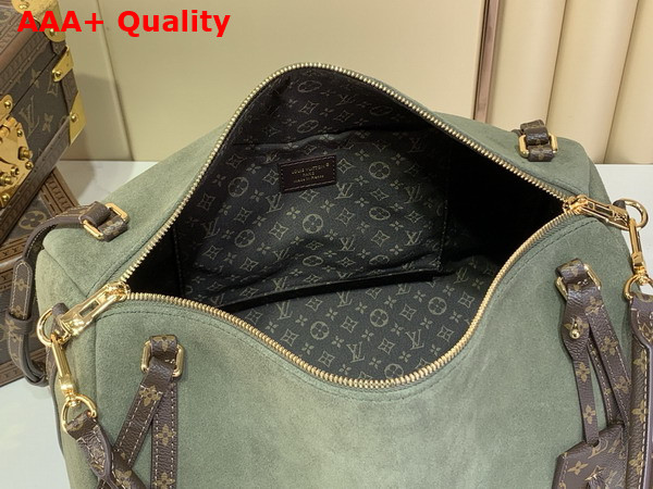 Louis Vuitton Express MM Handbag in Khaki Suede Calfskin M29230 Replica