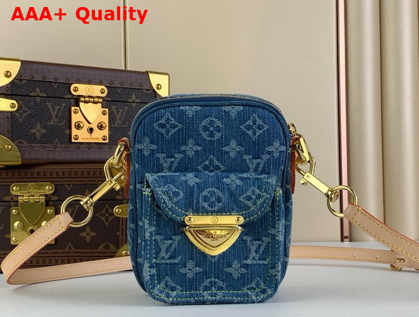 Louis Vuitton Fairfax Pochette Denim Blue Monogram Denim M82948 Replica