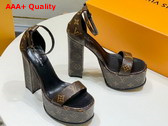 Louis Vuitton Fame Platform Sandal in Monogram Coated Canvas Replica