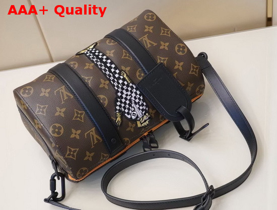 Louis Vuitton Fashion Show Crossbody Bag Monogram Canvas and Black Calf Leather Zoooom with Friends Series Replica