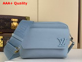 Louis Vuitton Fastline Messenger Bag in Cloud Blue Cowhide Leather Replica