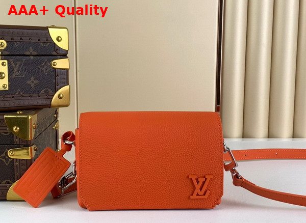 Louis Vuitton Fastline Weareable Wallet LV Aerogram Orange Cowhide Leather Replica