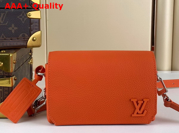 Louis Vuitton Fastline Weareable Wallet LV Aerogram Orange Cowhide Leather Replica