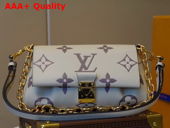 Louis Vuitton Favorite Bicolor Monogram Empreinte Leather Cream Bois de Rose Pink Replica